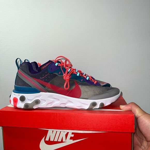 DEADSTOCK Nike React Element 87 Red Orbit Size 12 - Picture 3 of 6